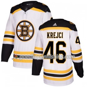 Boston Bruins David Krejci 46 Adidas 2017-2018 Wit Authentic Shirt - Mannen